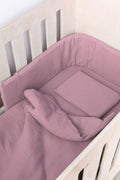 Lavender Pink Muslin Cot Duvet