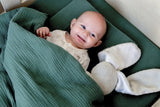 Sea Green Muslin Cot Duvet