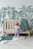 Sea Green Muslin Cot Duvet